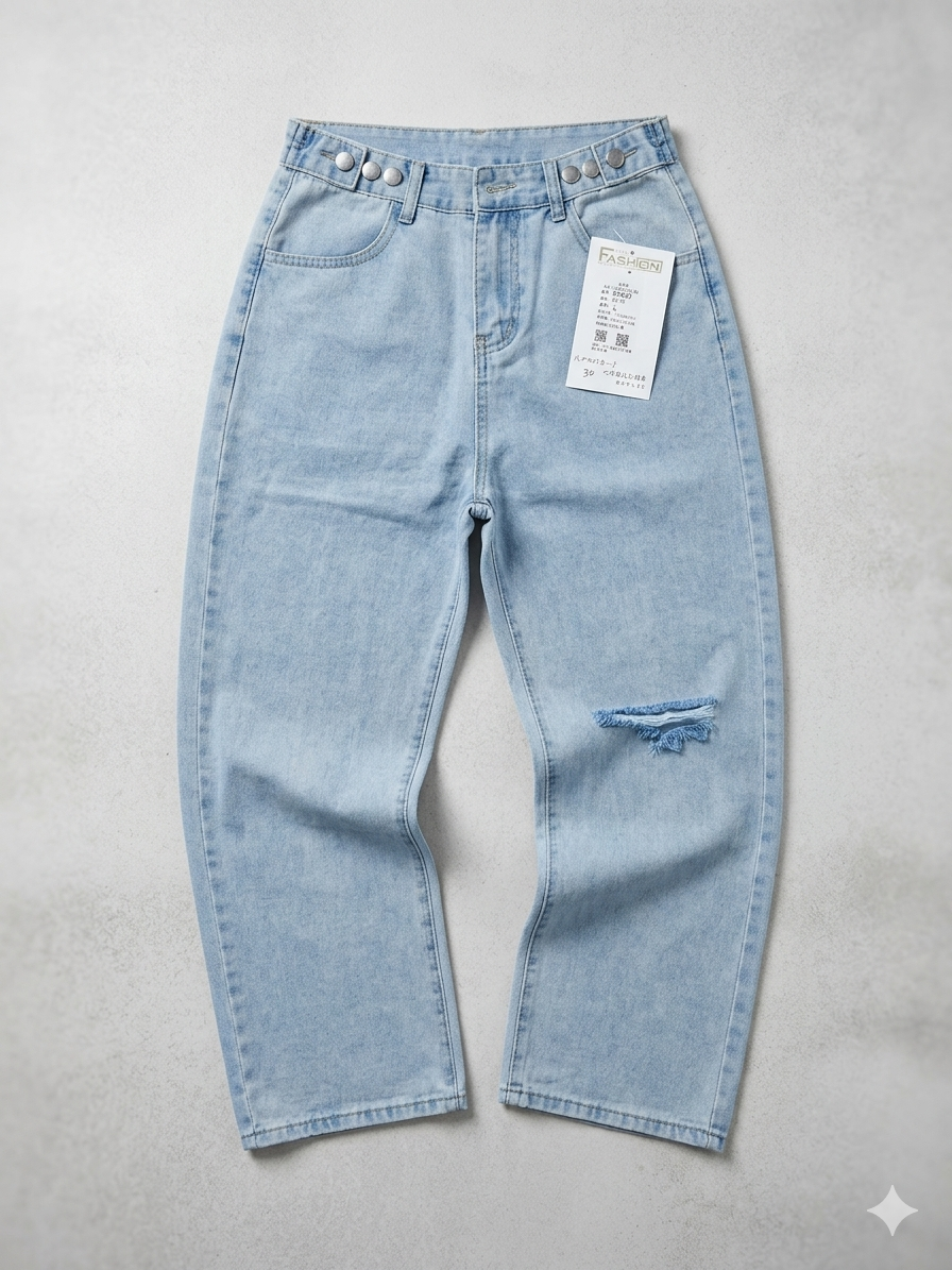 Right Leg Ripped BOYFRIEND JEAN